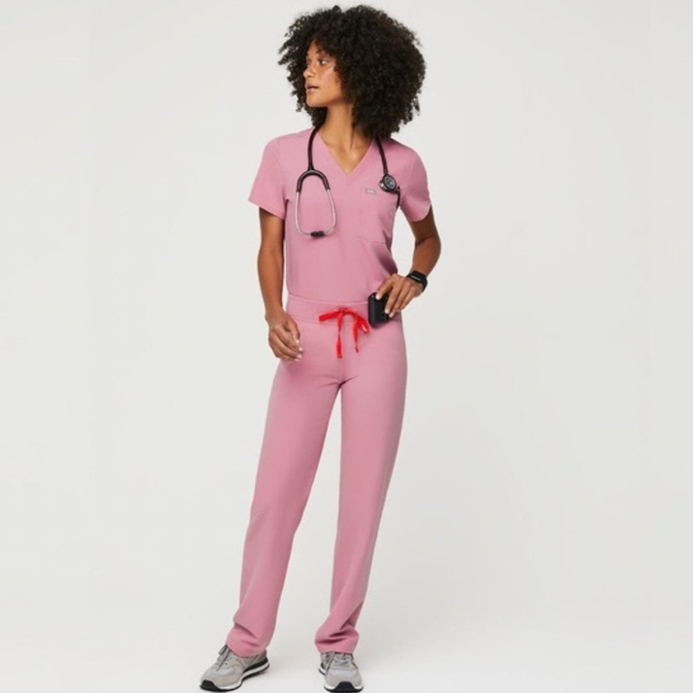 Figs Scrub Set - Chalk Pink - Large